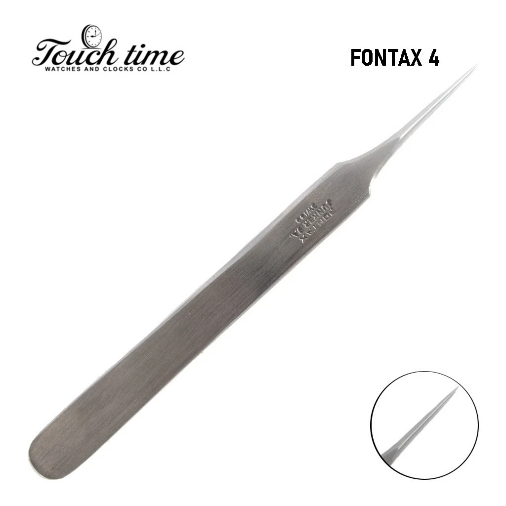 FONTAX No.4 Tweezers Swiss – Strong Precision Tweezers with Sharp Thin Tip thumbnail 2