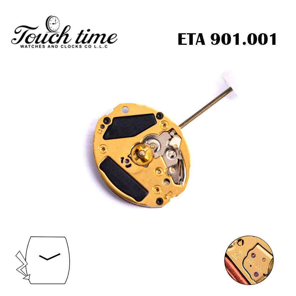 ETA 901.001 سويسري صناعة حركة كوارتز, 2 عقارب. thumbnail 2