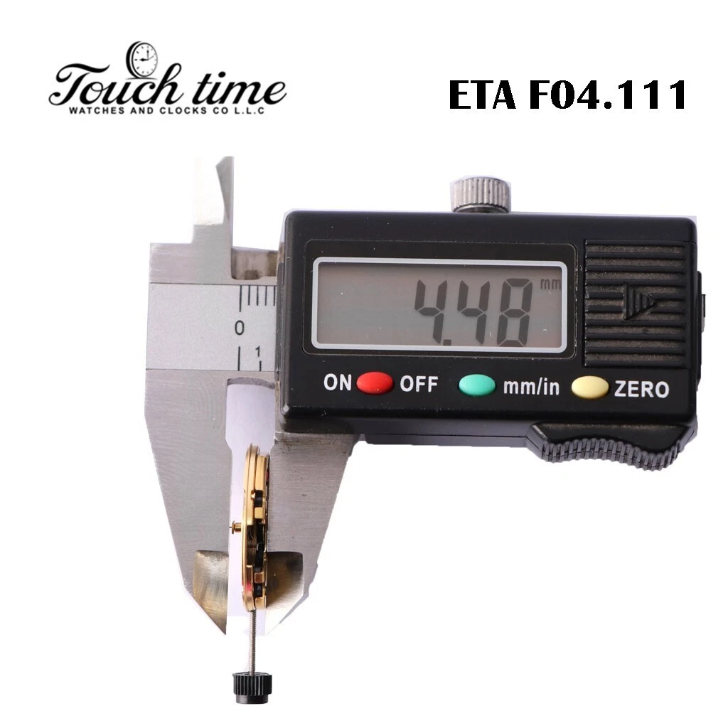ETA F04.111 Swiss Quartz Movement, White Date Disk at 6, Height 3, 3 Jewels. thumbnail 3
