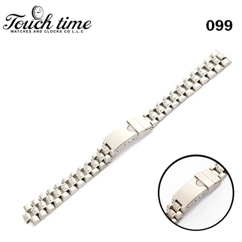 Swiss Stainless Steel Metal Band Bracelet- Silver Color Quality 16mm -New #099#