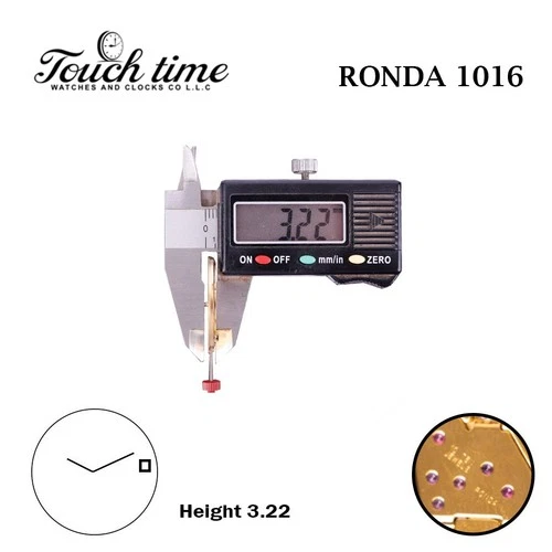 RONDA 1016 Swiss Made Watch Movement- White Date Disk at 3- 2 Hands- height:3.22 thumbnail 3