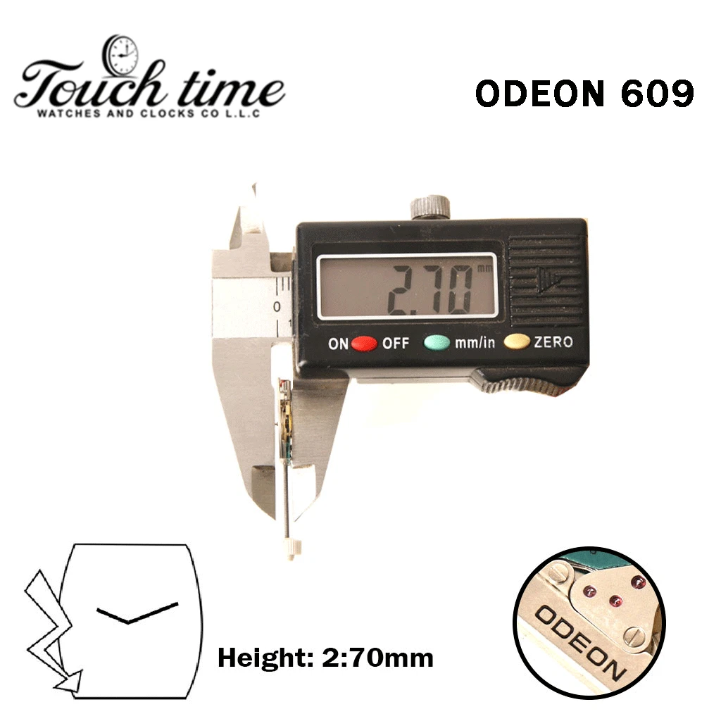 ODEN 609-Swiss Made Movement-Without Disk -2 Hands-H:2.70mm. thumbnail 3