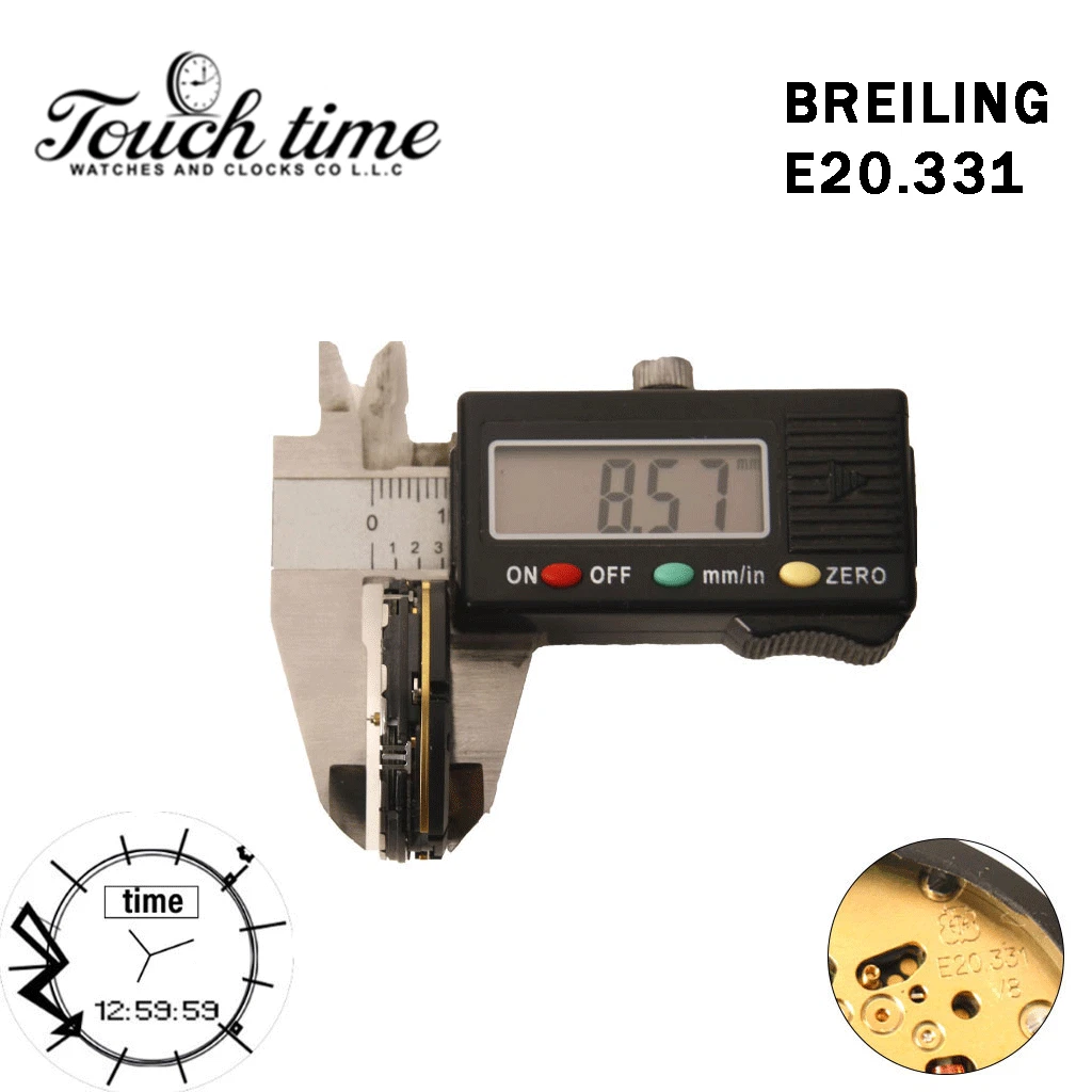 ETA E10.331 Swiss Made - For BREITLING Analog/Digital Movement-Without Backlight Function, Alarm Altitude Indicator-Without Stem. thumbnail 3