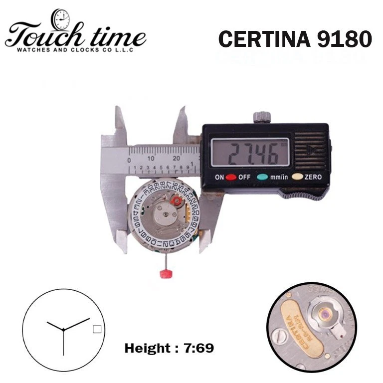 ESA 9180 (CERTINA 29-251) Swiss Movement- Gray Date Disk At 3 (CR 02)- 3 Hands. thumbnail 4