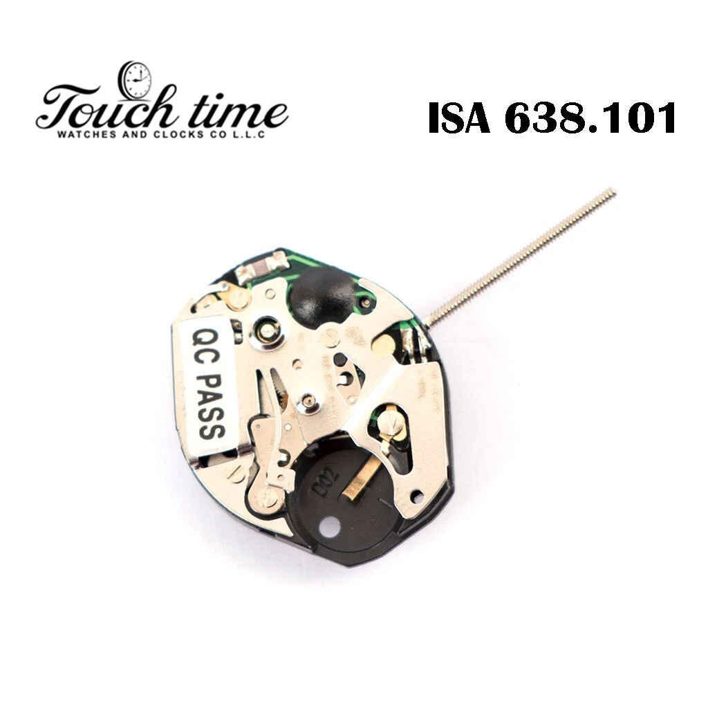 Isa 638.101 Swiss Made Quartz Movement, 3 Hands, Without Disk, (638/101 ).