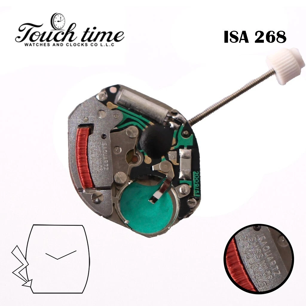 ISA 268 Swiss Made Quartz Movement, Without Disk, 2 Hands.