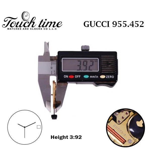 ETA 955.452 GUCCI-1 Swiss Watch Movement-White Date Disk at 3-3 Hands-7 Jewels. thumbnail 3