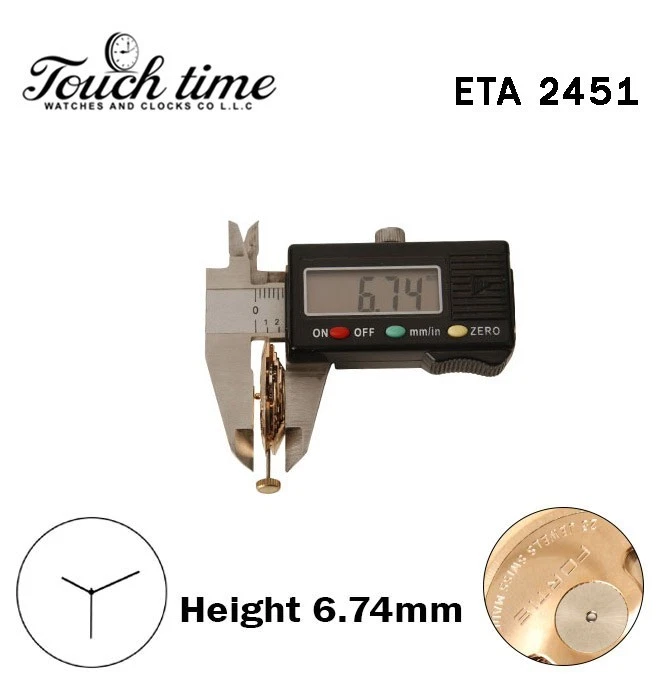 ETA 2451 FORTIS - أوتوماتيك حركة سويسرية - Without قرص - الارتفاع: 6.74mm - 3 عقارب. thumbnail 3