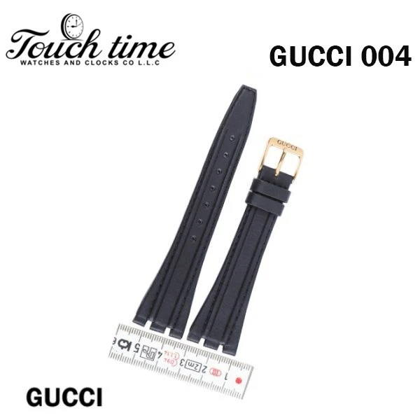 GUCCI 9400M Swiss Leather Band-22MM Black Strep-With 14mm Gucci Buckle #BG004 thumbnail 3