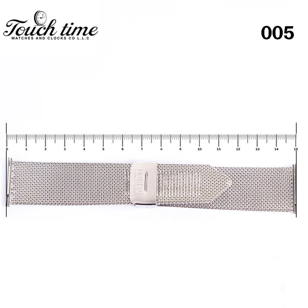 Original MOLBOT Metal Swiss band Bracelet -Size: 22mm-Silver Color #005 thumbnail 2