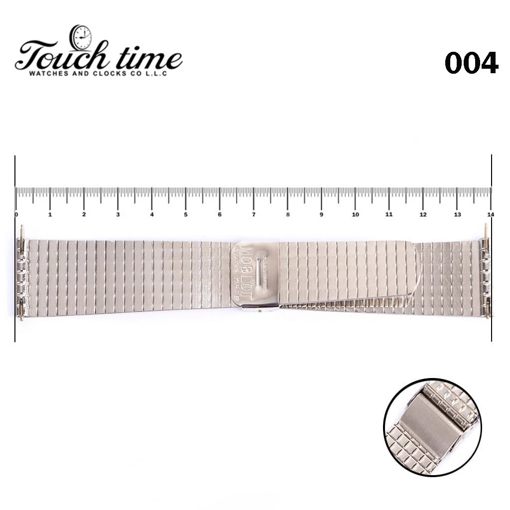 MOLBOT Original Swiss-Size: 18mm Stainless Steel Bracelet-Silver Color #004# thumbnail 3