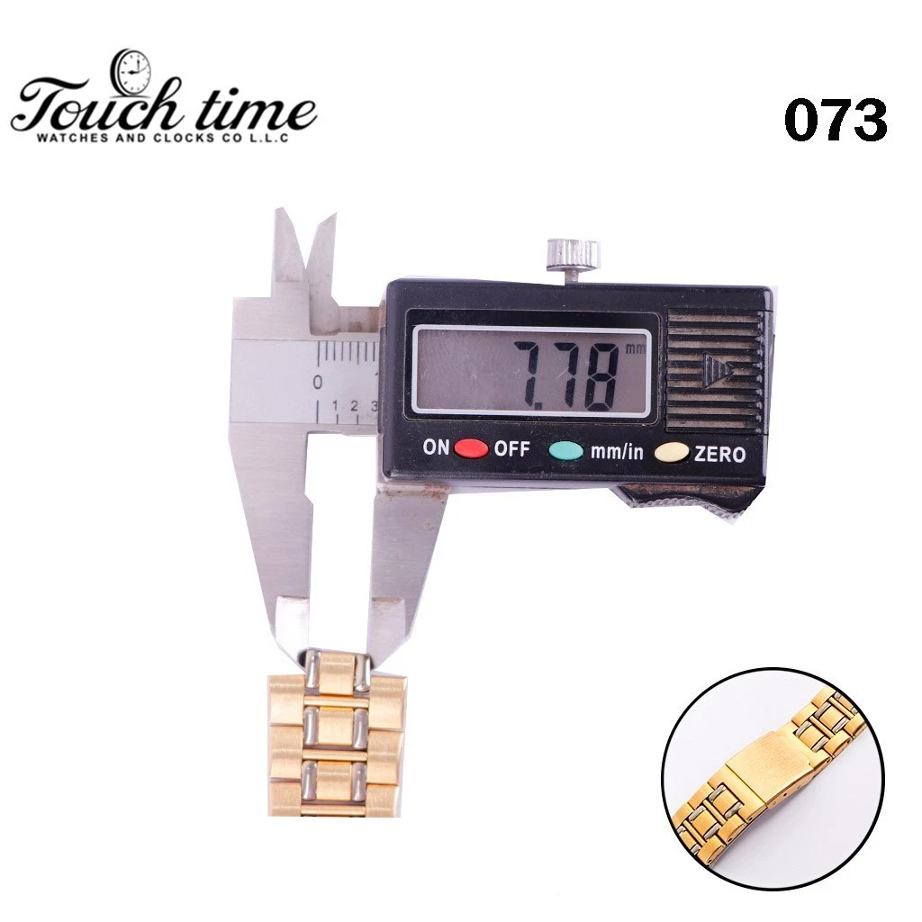 Original Swiss bracelet two tone-Size: 18mm stainless steel-Gold Color#073# thumbnail 2