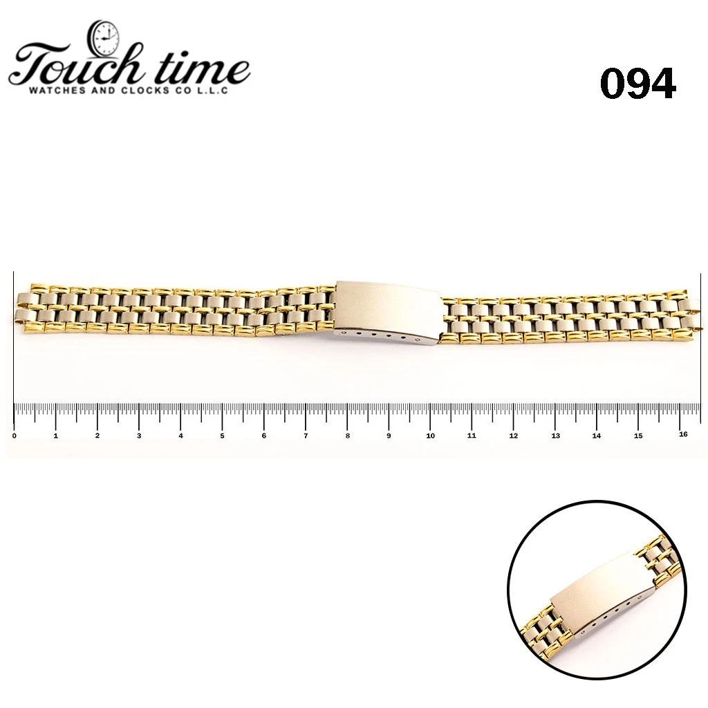 Original Swiss Made Band Bracelet Stainless Steel- 18mm Vintage #129# thumbnail 2