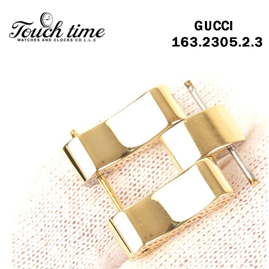 GUCCI 2305L-Size:16mm-Bracelet Link-Gold-Watch Number: GUCCI 163.2305.2.3.