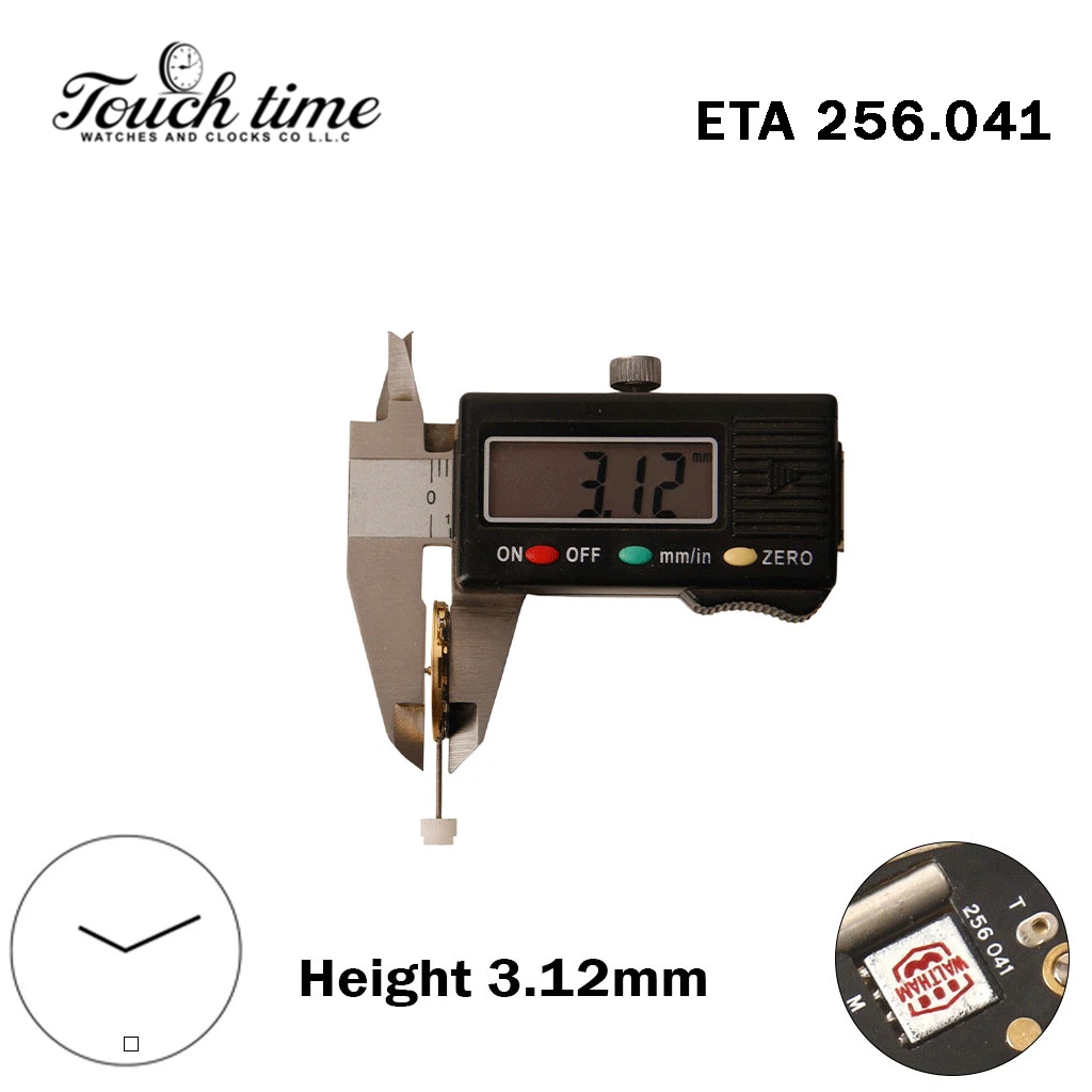 ETA 256.041-Quartz Movement-Height:3.12mm-Silver Disk At 6-2 Hands thumbnail 3