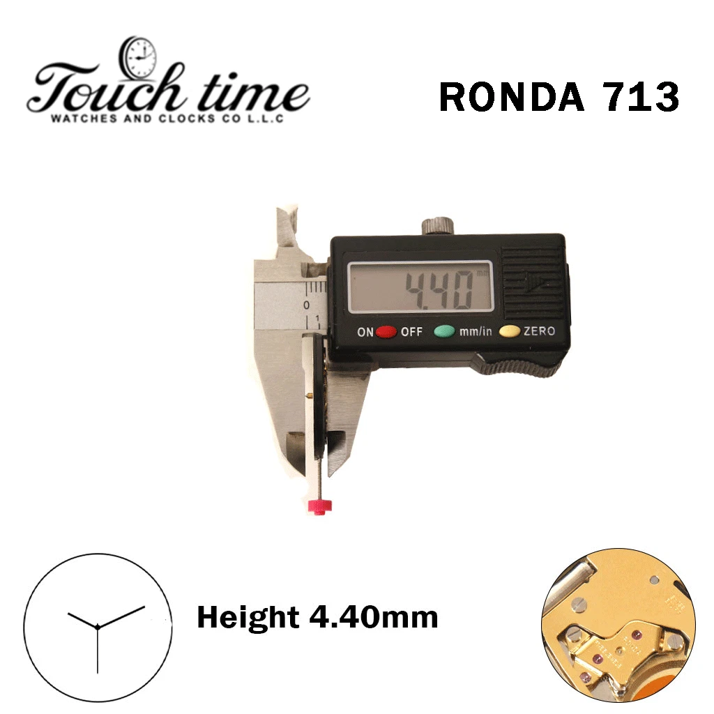 RONDA 713 Swiss Watch Movement-3 Hands-Without Disk-Height:4.40mm. thumbnail 3