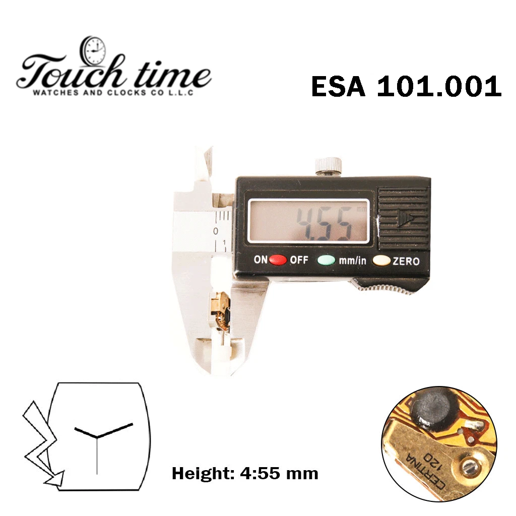 ESA 101.001-CERTINA 120 Swiss Quartz Movement-Height:4.55mm-3 Hands-Without Disk thumbnail 3