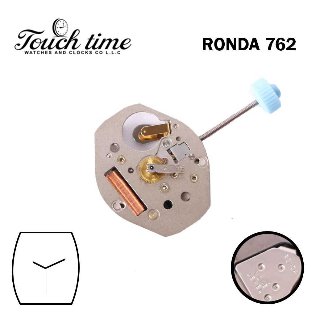 Ronda 762 سويسري كوارتز, فضي حركة, 3 عقارب, مقاس 4.47mm. thumbnail 2