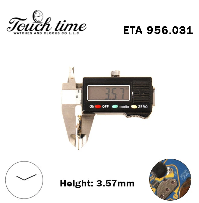 ETA 956.031-GUCCI-1 -Swiss Quartz Movement-H:3.57mm-Without Disk -2 Hands. thumbnail 3