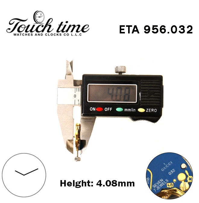 ETA 956.032 -GUCCI-1-Swiss Quartz Movement-H:4.08mm-Without Disk -2 Hands. thumbnail 3