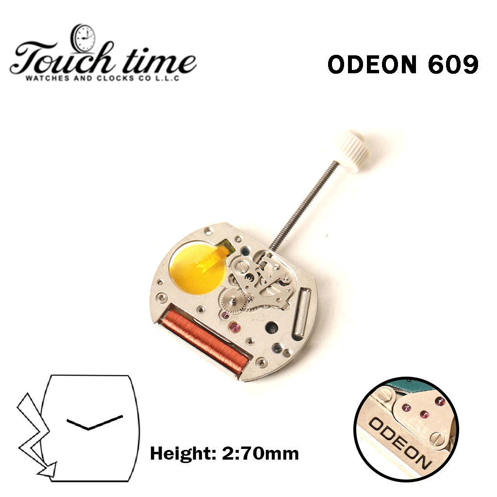 ODEN 609-Swiss Made Movement-Without Disk -2 Hands-H:2.70mm. thumbnail 2