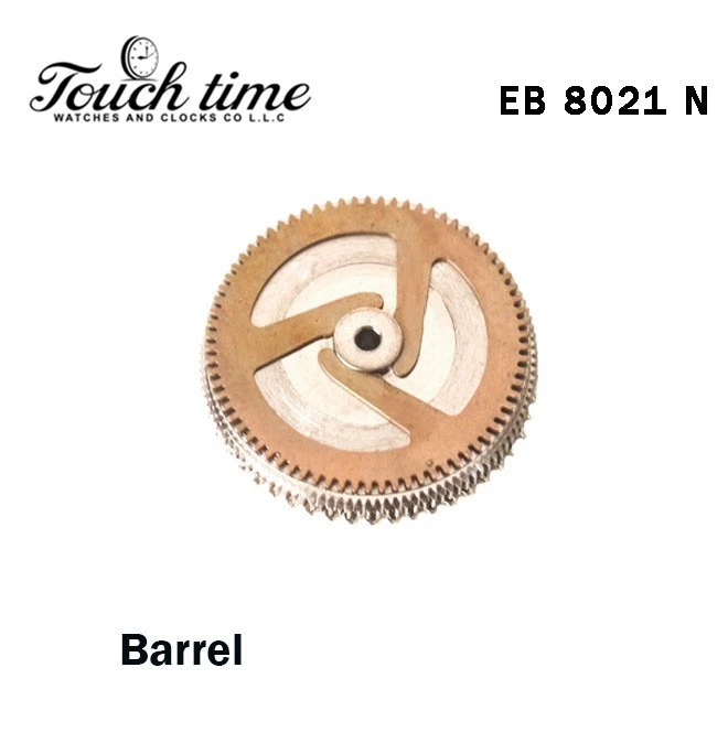 EB 8021 N Barrel with Cover & Mainspring – Silver – Swiss Made Watch Component