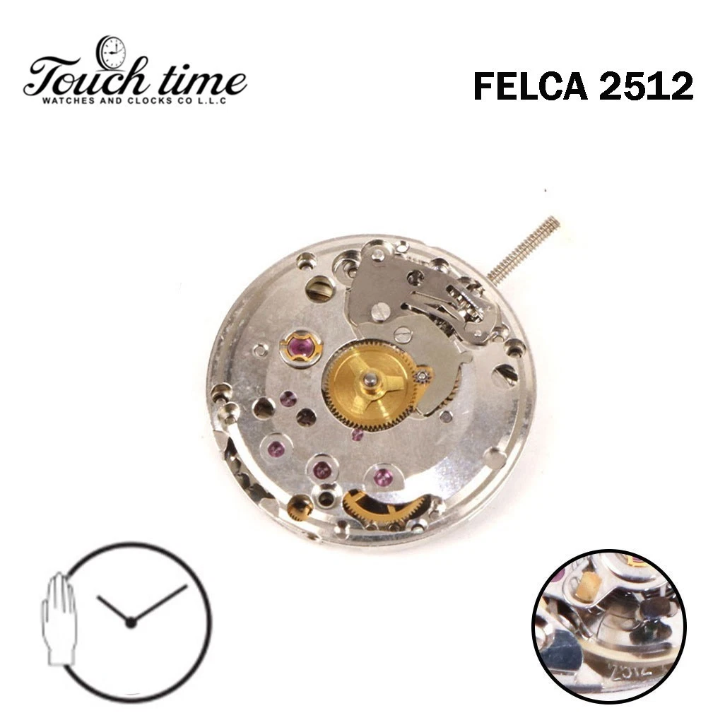 ETA 2512 FELCA Swiss Watch Movement -2 Hands-Manual Movement-17 Jewels-Silver. thumbnail 2