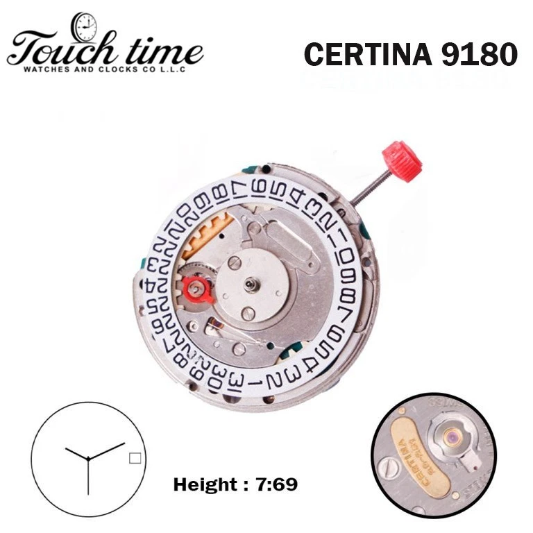 ESA 9180 (CERTINA 29-251) Swiss Movement- Gray Date Disk At 3 (CR 02)- 3 Hands. thumbnail 2