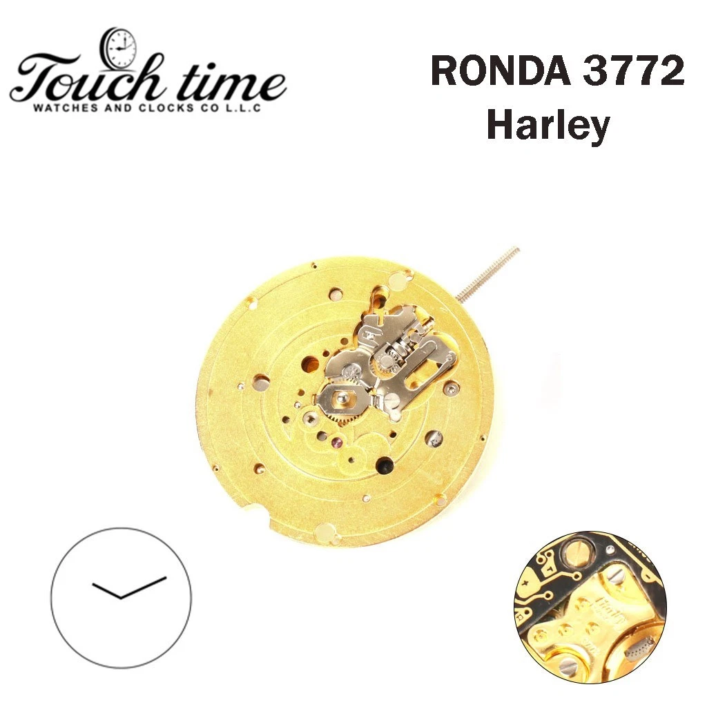 RONDA 3772 Harley Quartz Watch Movement-2Hands-Without Disk-One Jewels-H:3.66mm. thumbnail 2