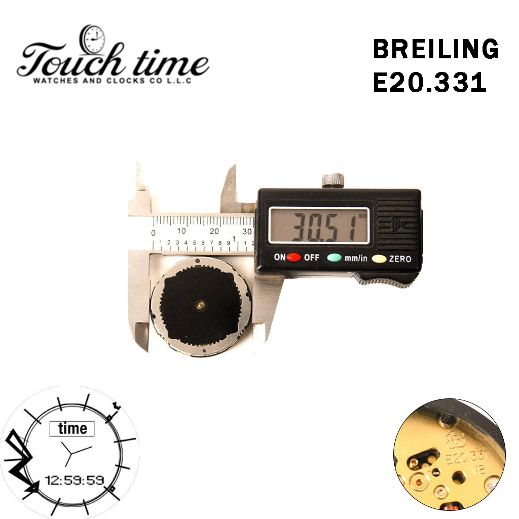 ETA E10.331 Swiss Made - For BREITLING Analog/Digital Movement-Without Backlight Function, Alarm Altitude Indicator-Without Stem. thumbnail 4