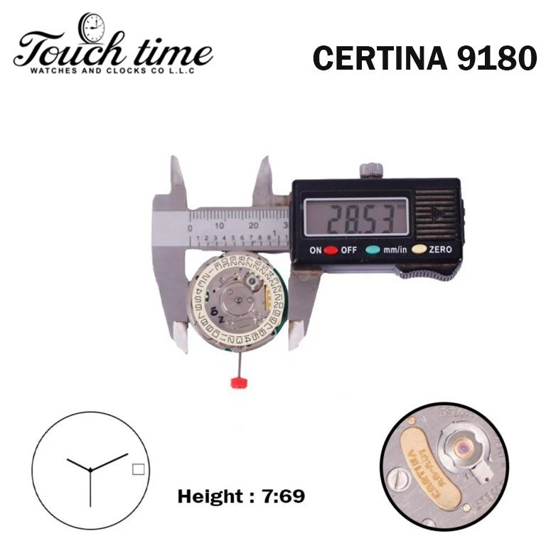 ESA 9180 Swiss Movement-Beige /White Day Date Disk At 3( CR 06)- 3 Hands-H:7.69. thumbnail 4