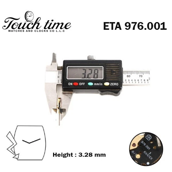 ETA 976.001 GUCCI-3 Swiss Watch Movement-2Hands- Decoration- Height:3.28mm. thumbnail 3