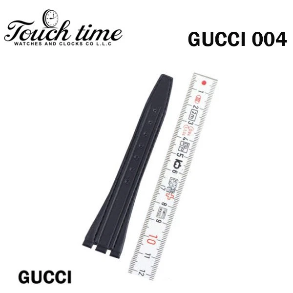GUCCI 9400M Swiss Leather Band-22MM Black Strep-With 14mm Gucci Buckle #BG004 thumbnail 4