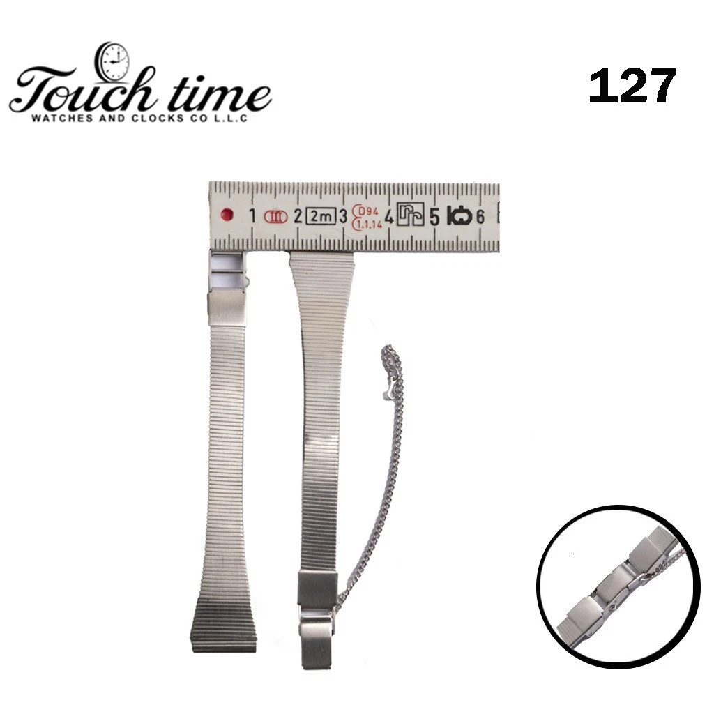 Original MOLBOT Metal Swiss band Bracelet -Size: 15mm-Silver Color #127 thumbnail 3