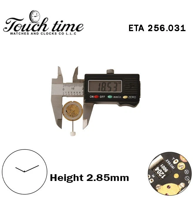 ETA 256.031-Quartz Movement-Without Disk-Height:2.85mm-2 Hands. thumbnail 4