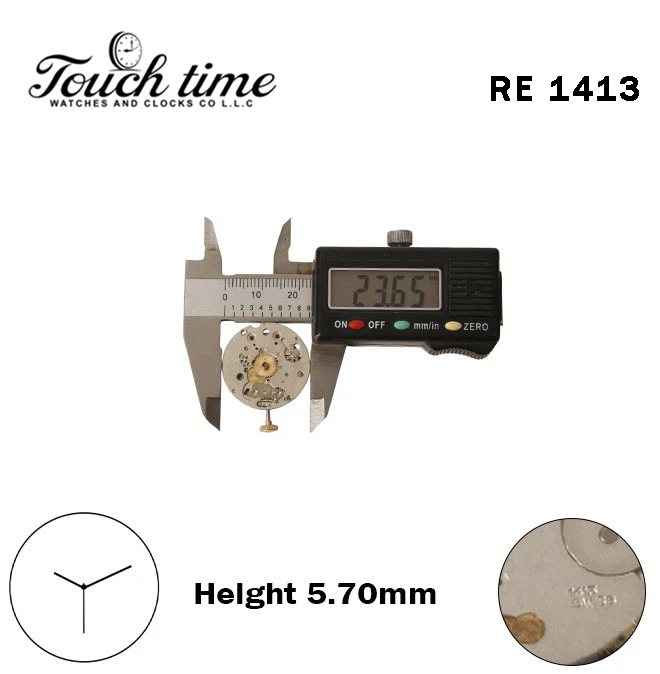 RONDA 1413-Swiss Manual Movement-Authentic One-Height:5.70mm-Without Disk-3Hands thumbnail 4