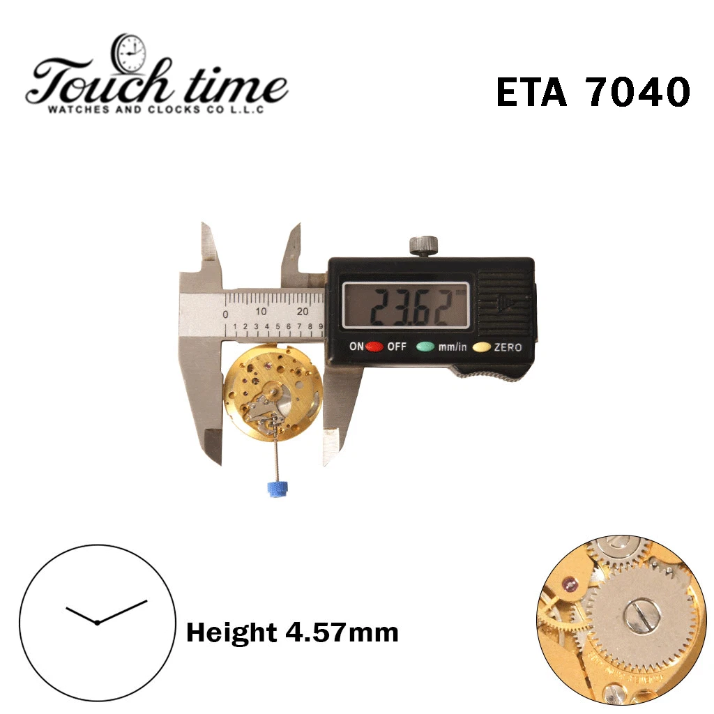 ETA 7040-Swiss Quartz Movement-Without Disk-Height:4.57mm-2 Hands. thumbnail 4