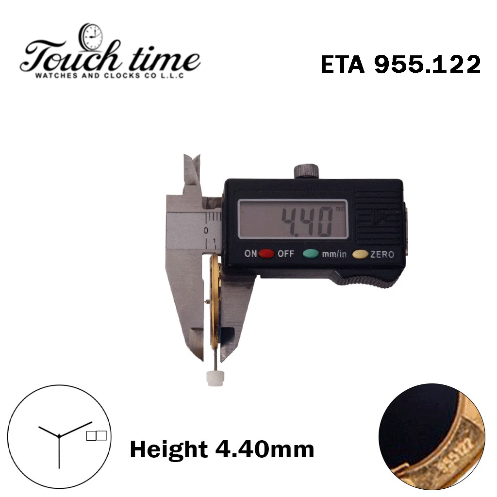 ETA 955.122-Swiss Quartz Movement-White Date/Day Disk At 3-H:4.40mm-3 Hands. thumbnail 3