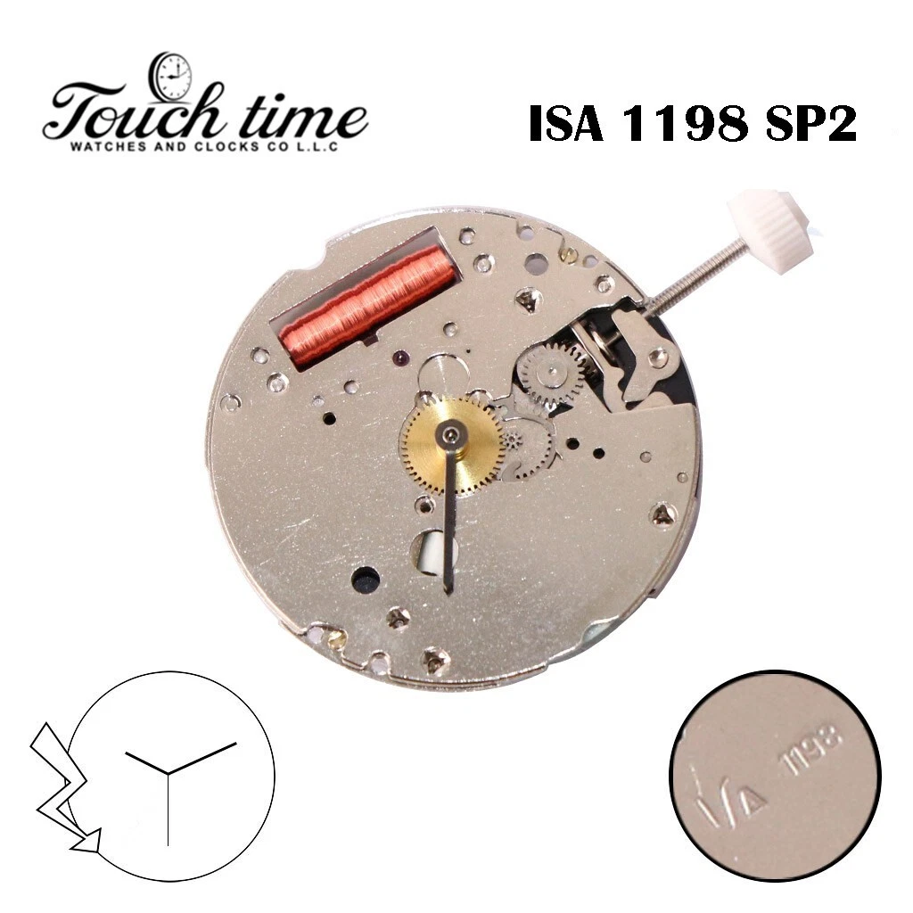 ISA 1198 SP2 Swiss Made Quartz Movement, Without Disk, 3 Hands. thumbnail 2