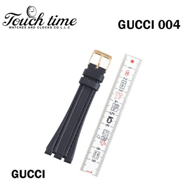 GUCCI 9400M Swiss Leather Band-22MM Black Strep-With 14mm Gucci Buckle #BG004 thumbnail 5