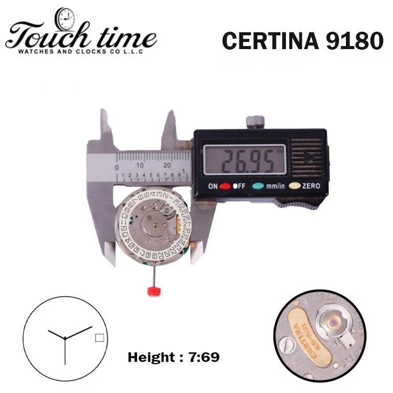 ESA 9180 (CERTINA 29-251) Swiss Movement- Beige Date Disk At 3 (CR 01)- 3 Hands. thumbnail 4