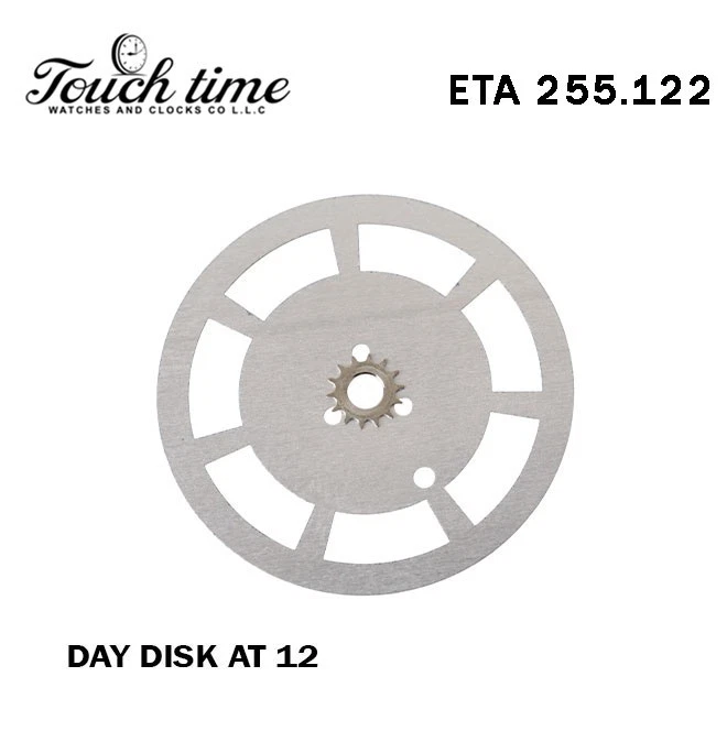 ETA 255.122- Blue Day Disk At 12-Beige Color Days-Italian Language. thumbnail 2