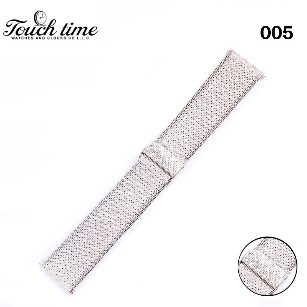 Original MOLBOT Metal Swiss band Bracelet -Size: 22mm-Silver Color #005