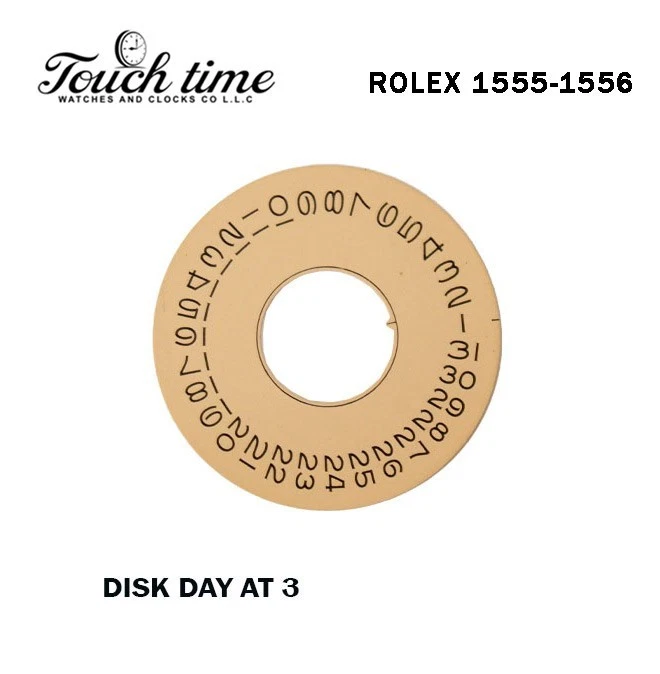 ROLEX 1555-1556- Beige Disk At 3-Black Numbers.