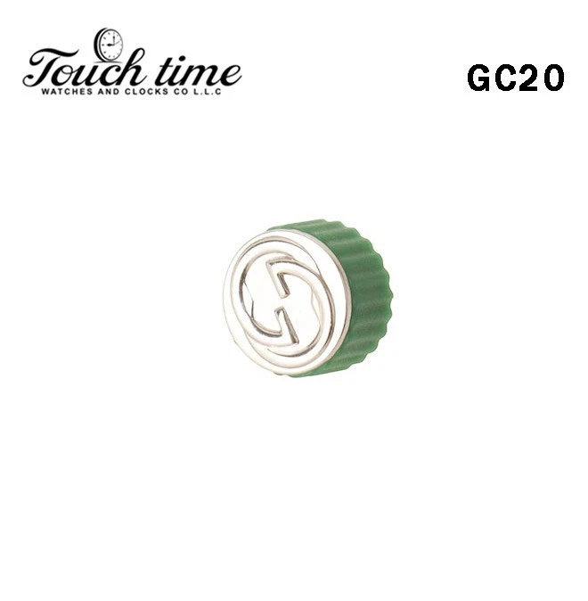 Green/Silver GUCCI Swiss Watch Crown-Diameter:6.85mm #GC20