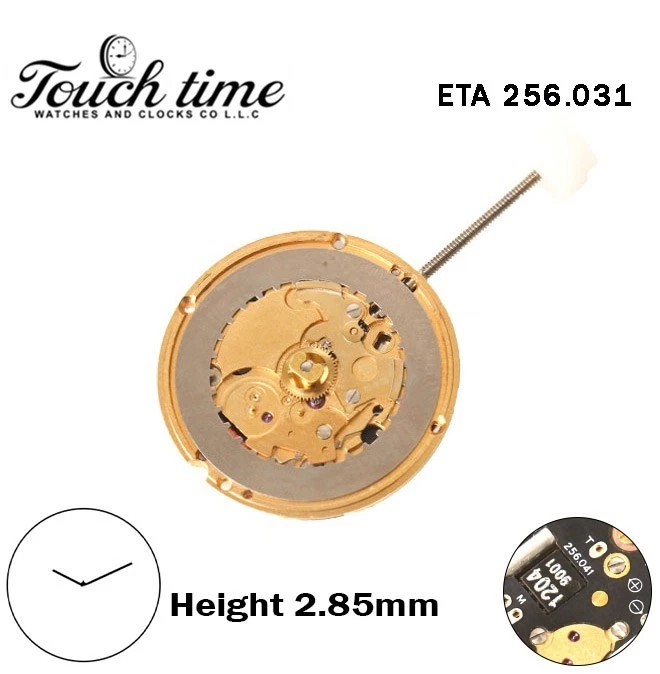 ETA 256.031-Quartz Movement-Without Disk-Height:2.85mm-2 Hands. thumbnail 2