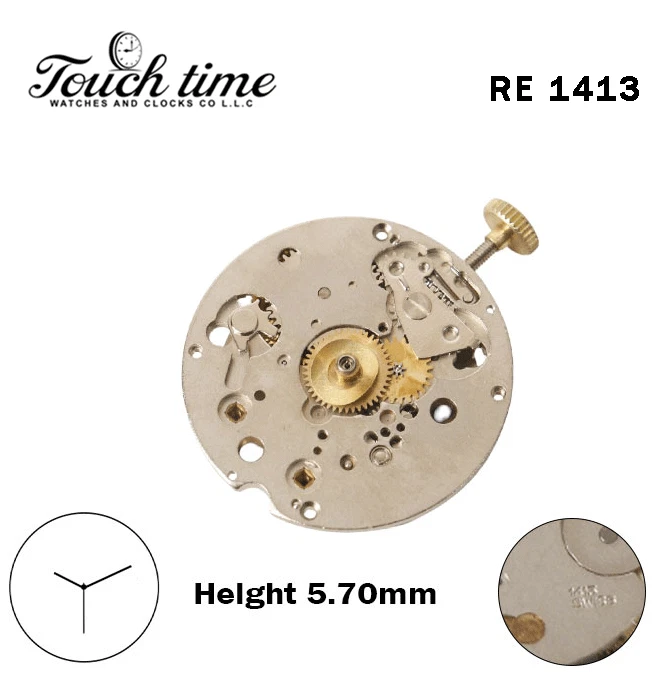 RONDA 1413-Swiss Manual Movement-Authentic One-Height:5.70mm-Without Disk-3Hands thumbnail 2